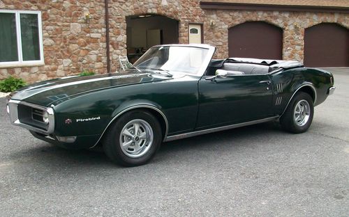 1968 PONTIAC FIREBIRD CONVERTIBLE 4.1 OHC 6-CYLINDER AUTOMATIC PHS DOCUMENTATION, US $22,500.00, image 2