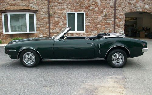 1968 PONTIAC FIREBIRD CONVERTIBLE 4.1 OHC 6-CYLINDER AUTOMATIC PHS DOCUMENTATION, US $22,500.00, image 4