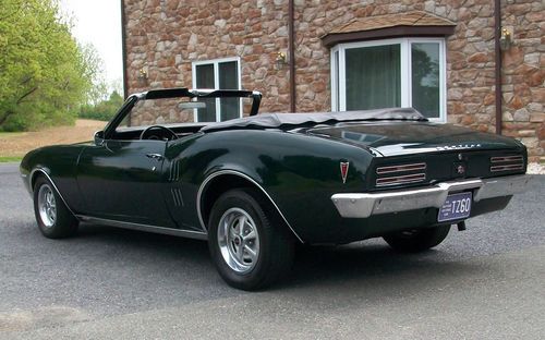 1968 PONTIAC FIREBIRD CONVERTIBLE 4.1 OHC 6-CYLINDER AUTOMATIC PHS DOCUMENTATION, US $22,500.00, image 6