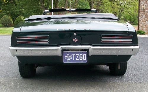 1968 PONTIAC FIREBIRD CONVERTIBLE 4.1 OHC 6-CYLINDER AUTOMATIC PHS DOCUMENTATION, US $22,500.00, image 8