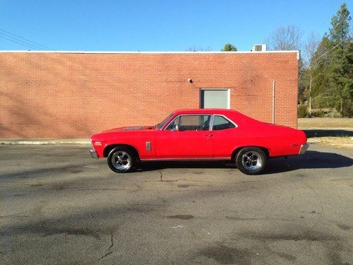 1971 nova ss red 383 stroker 2 door with nitrous fresh build