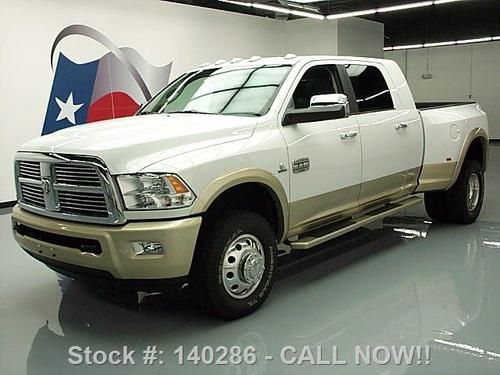 2012 ram 3500 laramie longhorn mega diesel drw 4x4 nav! texas direct auto