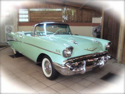 1957 chevrolet bel air convertible-the car is for sale to the worldwide