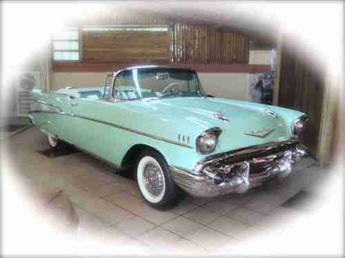 1957 CHEVROLET BEL AIR CONVERTIBLE-THE CAR IS FOR SALE TO THE WORLDWIDE, US $69,500.00, image 4