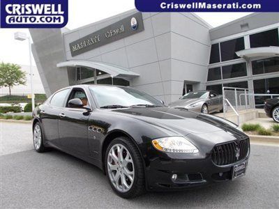 2009 maserati quattroporte v8 nav cpo certified low miles like new black loaded