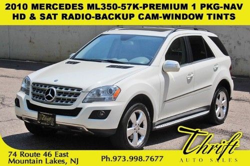 2010 mercedes ml350-57k-premium 1 pkg-nav-hd &amp; sat radio-backup cam-window tints