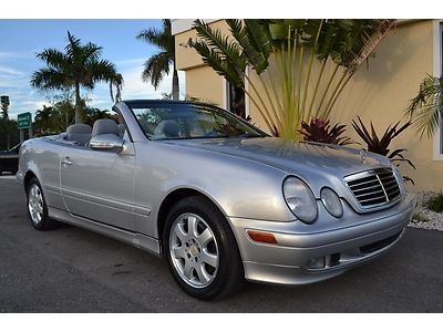 Florida clk320 convertible leather 56k carfax certified automatic v6 cd changer