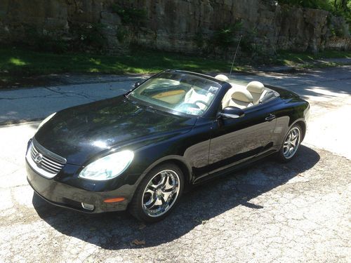 Lexus sc 430 convertible black with tan leather great condition free shipping!!!