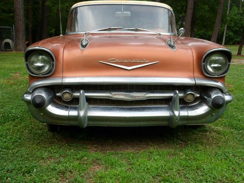 1957 chevrolet bel air belair 2 door hard top 327 v8 chevy powerglide must see !