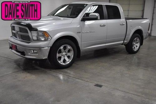 2011 silver crew 4wd 5.7l hemi short box dvd heated leather nav rearcam dual pwr
