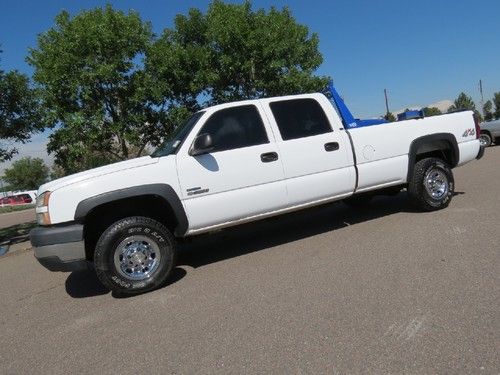 2006 chevrolet silverado 3500 crew cab ls 4x4 long bed 1 owner lbz diesel srw