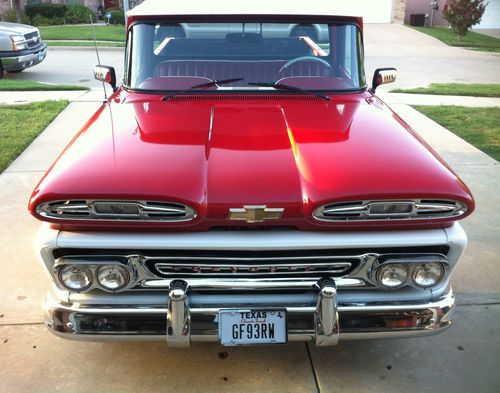 1961 chevrolet apache - fleetside, red &amp; white
