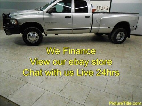 05 ram 3500 4x4 6spd 5.9 cummins diesel dually quad cab finance texas