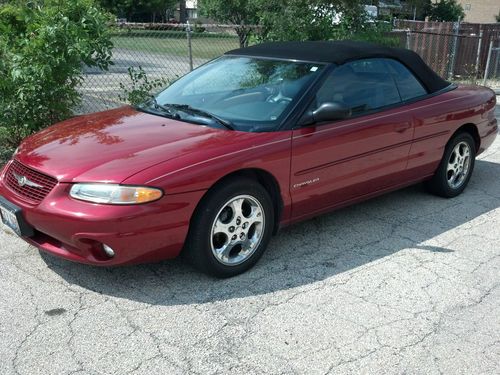 2000 crysler sebring red convertible 68k leather