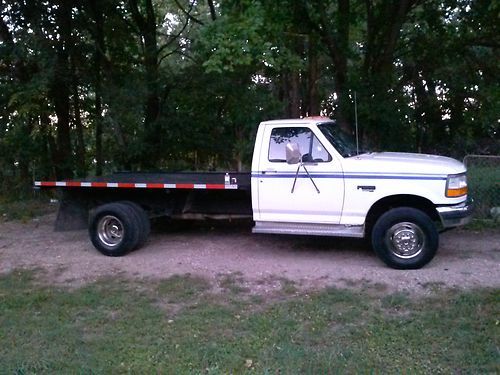 No reserve ford f-450 7.3 diesel 5 speed super duty dually flatbed truck nice !!