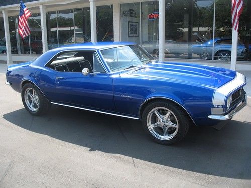 1967 chevrolet camaro impulse blue 327 disc brakes 17" wheels recent resto