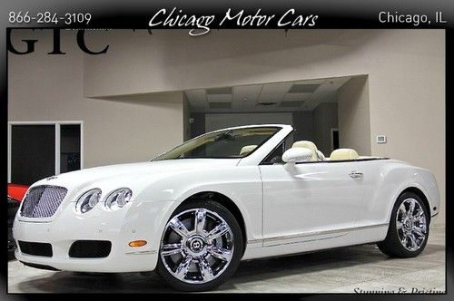 2008 bentley continental gtc white convertible 20's chromes serviced loaded wow$