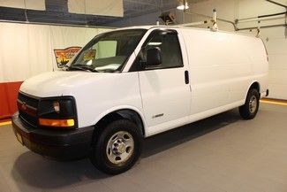 2005 chevy express 2500 extended cargo van bin system bulkhead remote start a/c