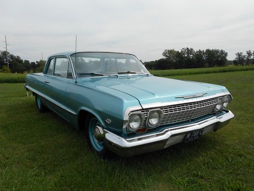 1963 Belair 2 door post hotrod ratrod gasser 409 4 speed, US $12,500.00, image 5