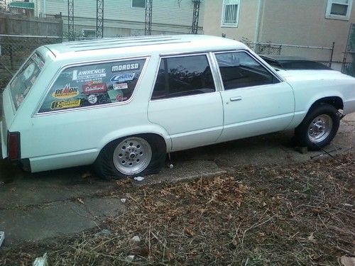 1984 fairmont ltd 4 dr wagon.white exterior red interior.