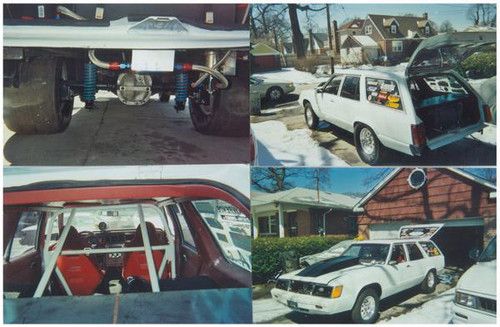 1984 fairmont ltd 4 dr wagon.white exterior red interior., image 2