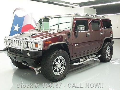 2006 hummer h2 4x4 6-pass htd leather nav dvd 20's 58k texas direct auto