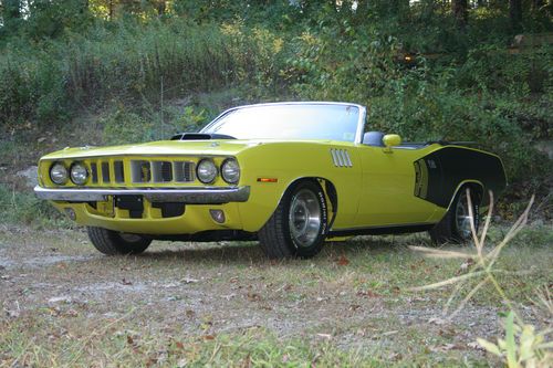 1971 Plymouth Cuda Convertible Original Curious Yellow 340 4spd Numbers match, US $189,000.00, image 2