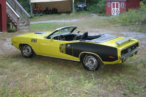 1971 Plymouth Cuda Convertible Original Curious Yellow 340 4spd Numbers match, US $189,000.00, image 5