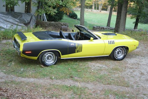 1971 Plymouth Cuda Convertible Original Curious Yellow 340 4spd Numbers match, US $189,000.00, image 6