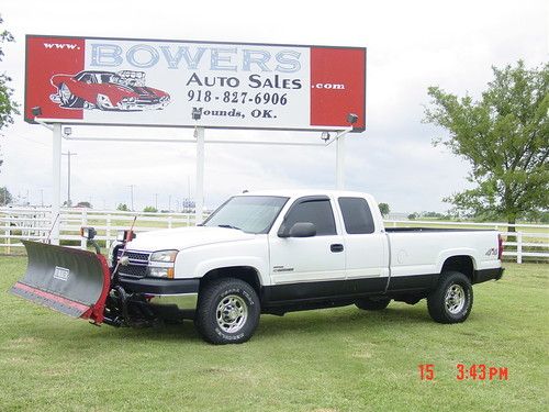 2005 chevrolet silverado 2500hd ext cab long bed 4x4 duramax-hiniker snow plow