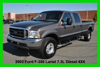 02 ford f-350 lariat 7.3l turbo diesel 4x4 no reserve