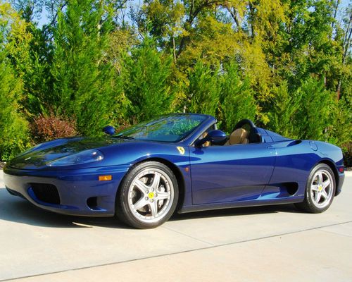 2004 ferrari 360 spider blue f1 tan loaded low miles