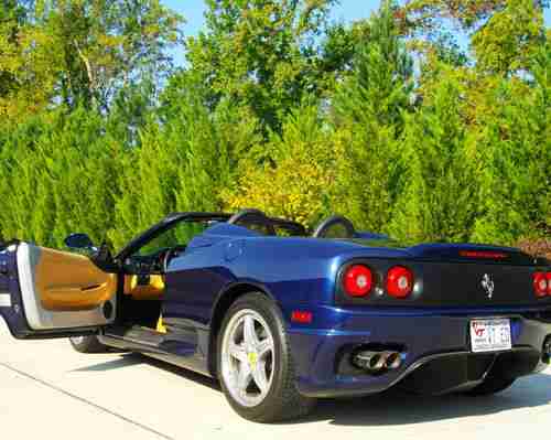 2004 FERRARI 360 SPIDER Blue F1 Tan Loaded Low Miles, US $105,999.00, image 2