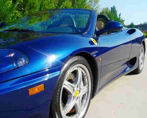 2004 FERRARI 360 SPIDER Blue F1 Tan Loaded Low Miles, US $105,999.00, image 9