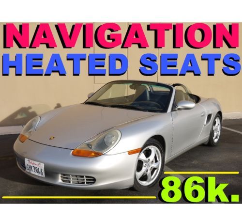 2002 porsche boxster navigation heated seats 86k. clean car runs nice no reserve
