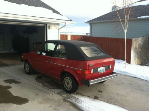 Red convertible, nice top, runs great, 35 mph+!  fun classic!