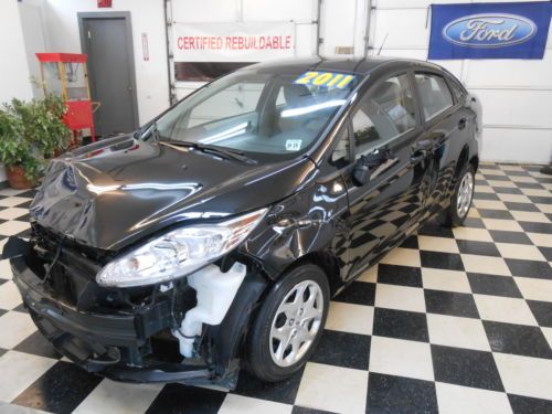 2011 ford fiesta 34k no reserve salvage rebuildable good airbags  37 mpg