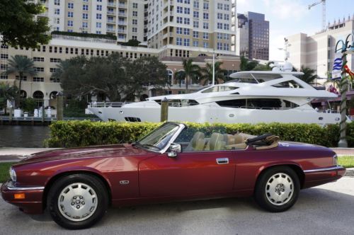 1996 jaguar xjs xj-s convertible, leather, carnival red, only 55k miles, mint