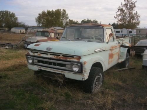 1961 ford f-100 4x4 long bed flareside pickup, unusual, low milieage, original