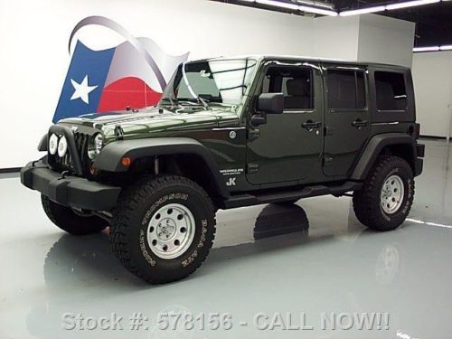 2008 jeep wrangler unltd x 4x4 hard top lifted 6spd 29k texas direct auto