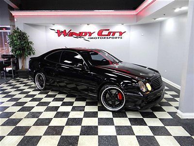 2002 mercedes benz clk55 ///amg v8 coupe custom body & wheels low miles fl car