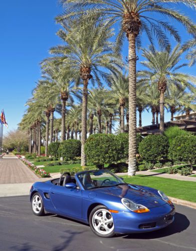 1997 porsche boxster zenith blue low miles hard top