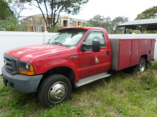 Buy used 2000 FORD F550 7.3 DIESEL UTILITY BED BOX DUALLY TRUCK F250