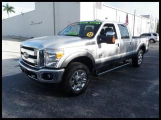 2012 ford super duty f-250 srw 4wd crew cab lariat nav moonroof low miles ! ! !