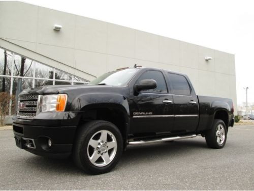 2011 gmc sierra 2500hd denali diesel 4x4 crew cab pick up black loaded 1 owner