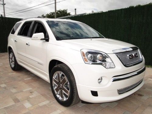 2012 gmc acadia denali loaded one owner navi roof pearl paint super clean warran