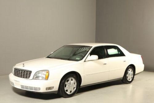 2004 cadillac deville pearl white leather wood alloys low miles clean !