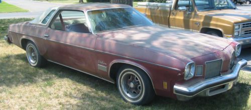 1974 oldsmobile cutlass supreme, rebuilder, trans out, 350 olds v8, decent body