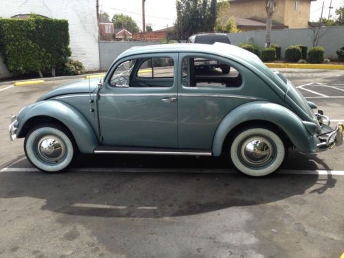 1957 vw beetle deluxe sunroof oval window