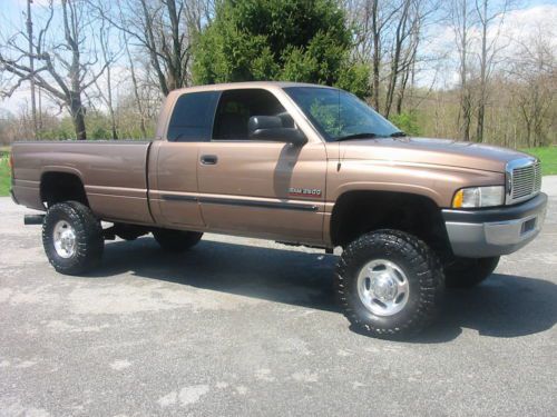 01 dodge ram 2500 4wd larimie slt quad cummins diesel western no rust cherry!